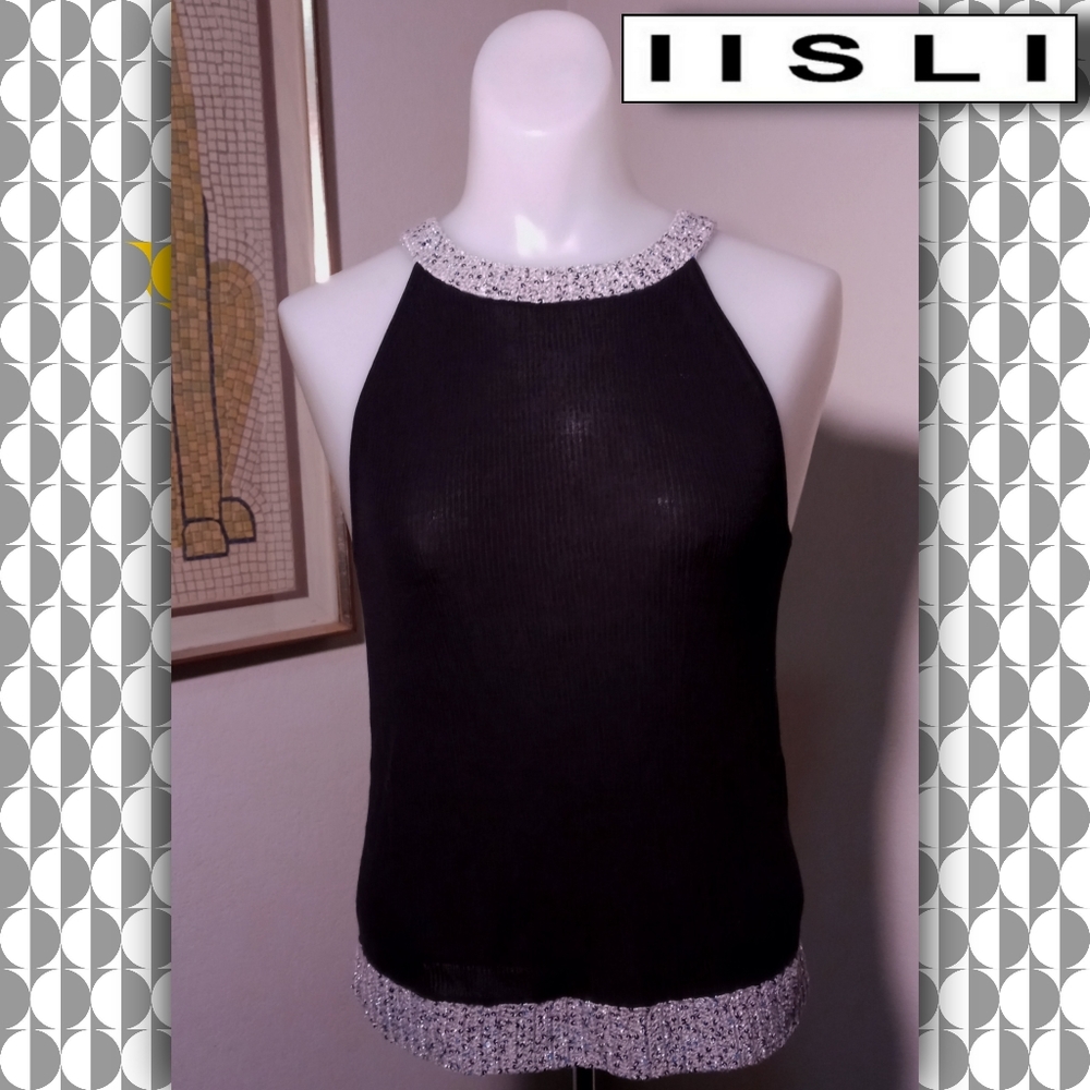 Iisli Tank Top With Sequin Embellished Trim